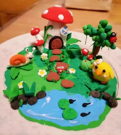 轻粘土第一次做小花园