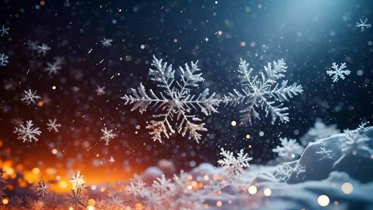 电脑壁纸来咯91雪花飘落美哭了05