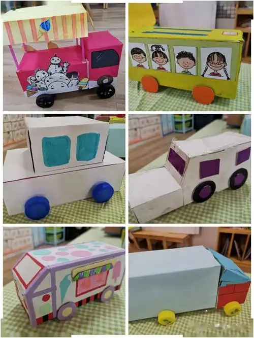 班级风采奇思妙想巧手制车小一班亲子制作活动