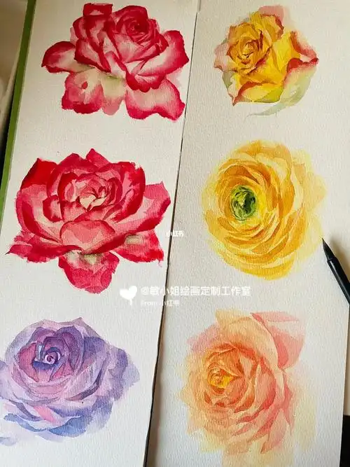 水彩画花朵绘画教程