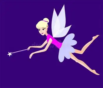 简单的大纲元素向量例证在白色背景3d cg 渲染的仙女教母3d cg 渲染的