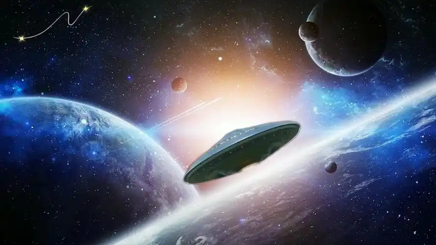 《快影》软件制作的特效视频,以飞碟的视角游遍宇宙,地球之美!_腾讯视