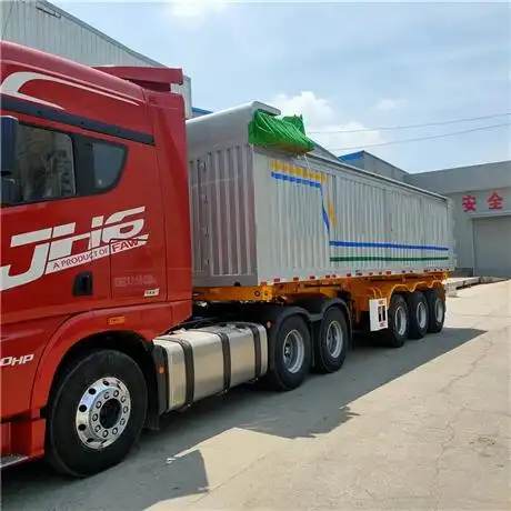 金昌17米五线十桥后翻自卸半挂车