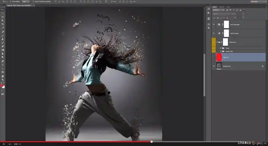 精品照片碎化颗粒分散ps特效动作视频教程