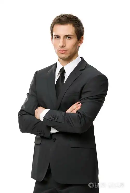 半身人像的双臂交叉业务男子