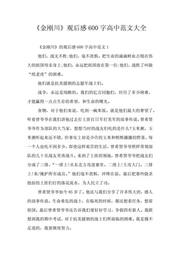 《金刚川》观后感600字高中范文大全.doc 8页