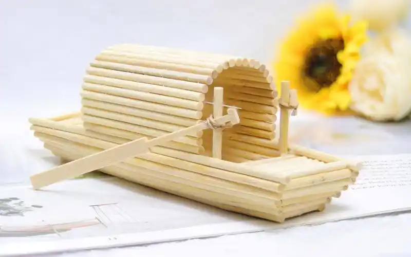 端午节快到了,用一次性筷子做个小船吧