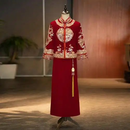 新郎男秀禾服男士2024新款中式结婚礼服迎亲男装唐装龙凤褂敬酒服