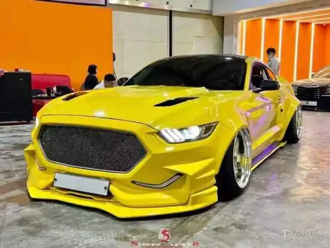 手工宽体福特野马改装airbft气囊减震