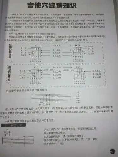 吉他初学者,卡农吉他谱怎么看,第一个的那个c和弦小框画的是指法吗
