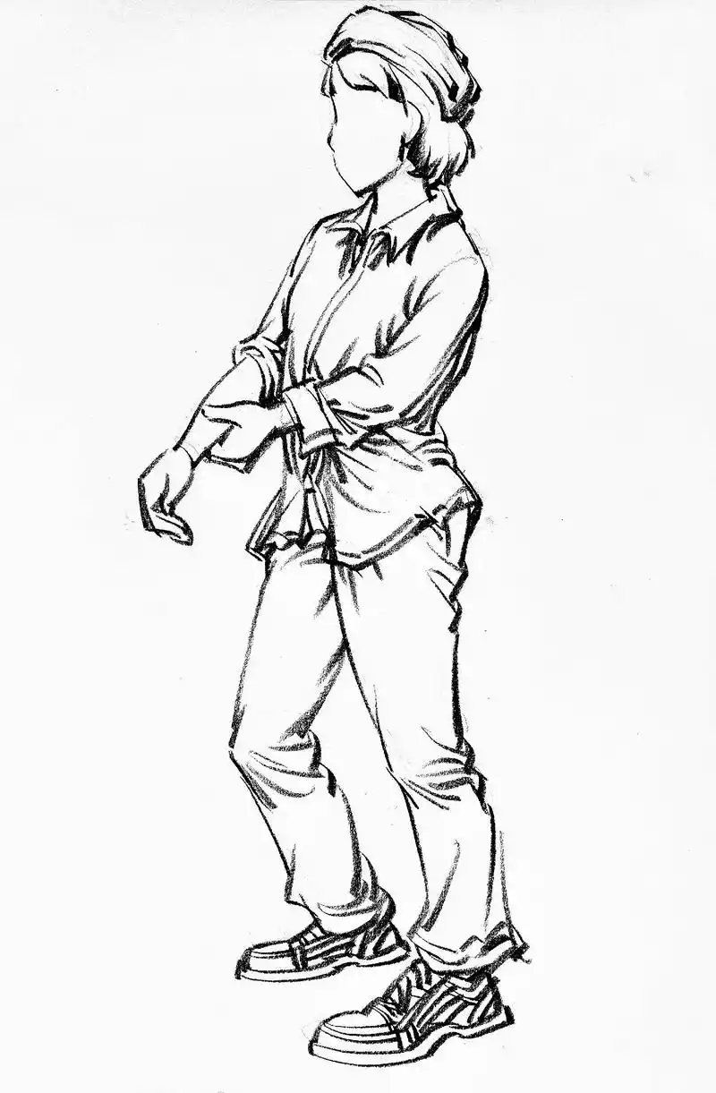 速写人物  站姿动态 - 抖音