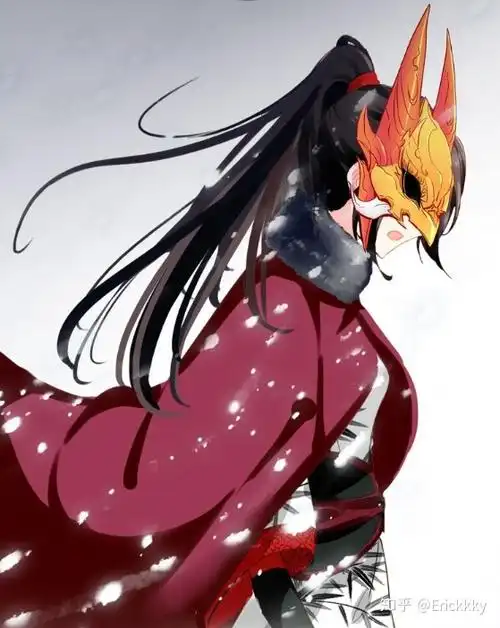 有没有人知道红衣戴着半面黄面具的头像啊