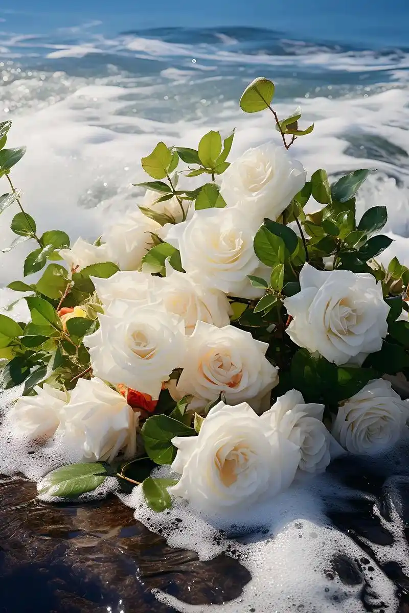 白玫瑰花语:我足以与你相配,你是唯一与我相配的人#好看的花一 - 抖音