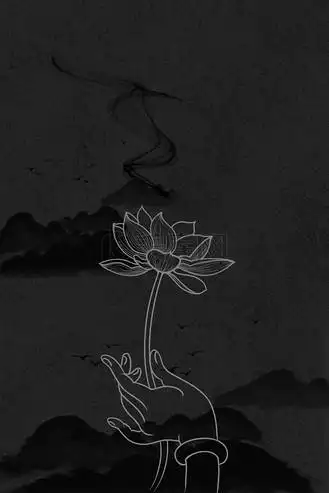 禅意中国风黑色背景