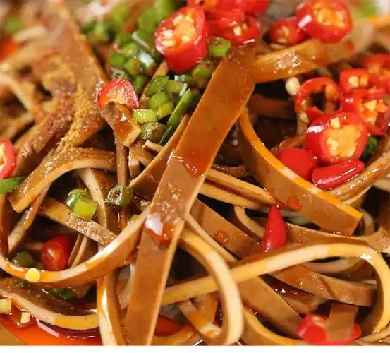 四川特产卤豆皮牛皮豆干五香营山手工豆腐皮豆皮烧烤食材重庆美食 卤