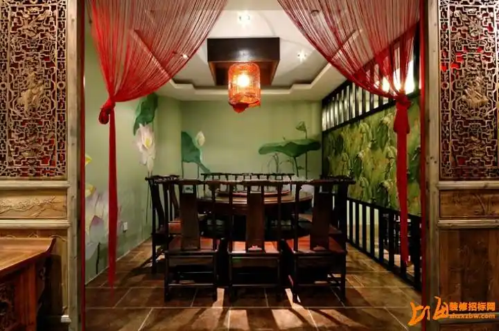复古情怀,中式风格餐馆装修效果图