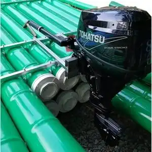 竹筏船竹排塑料pvc塑料管小型水管水上z钓鱼渔船用