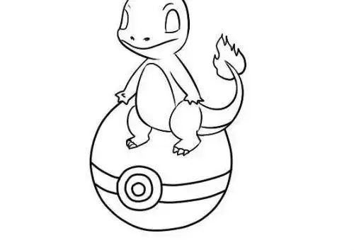 我们在对喷火龙进行绘画是重点画出喷火龙可爱的形态,难点是对喷火龙