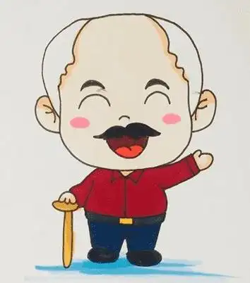戴老花眼镜的老爷爷怎么画老爷爷简笔画画法步骤教程爷爷简笔画