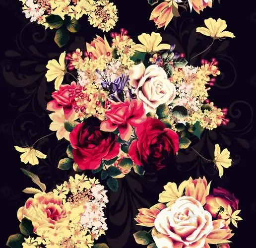 时尚复古牡丹插画