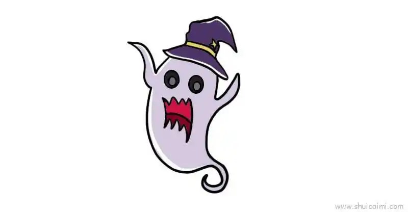 幽灵儿童画怎么画 幽灵简笔画图片大全