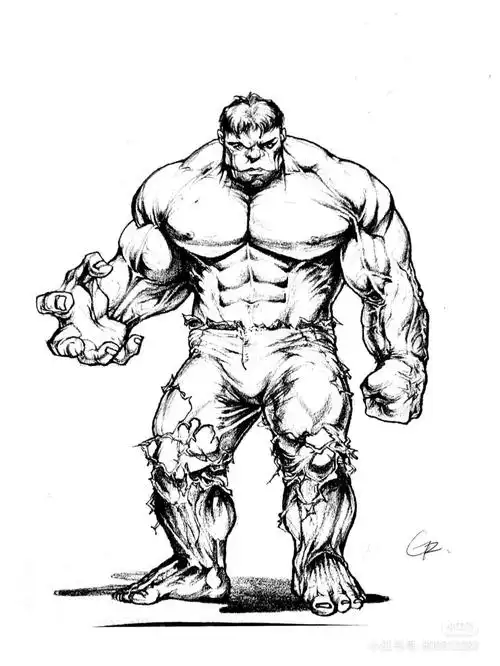 模仿其他博主画个绿巨人嘿嘿