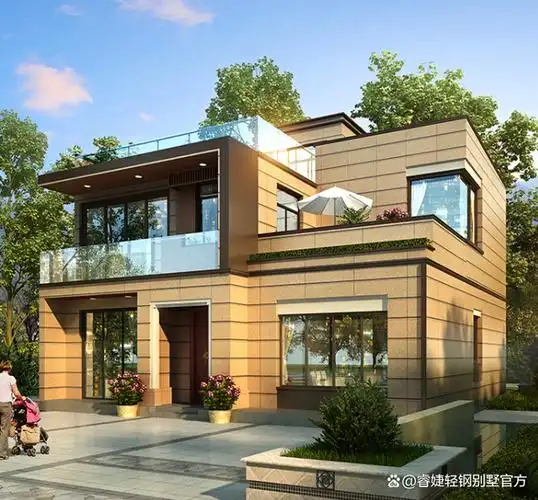 农村二三层轻钢别墅(房屋)户型效果图大全!