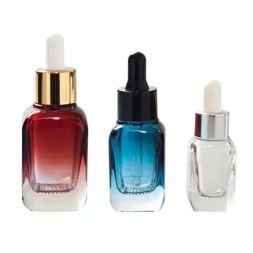 现货10ml四方滴管精华液瓶25ml原液空玻璃瓶子40ml化妆品包材30ml