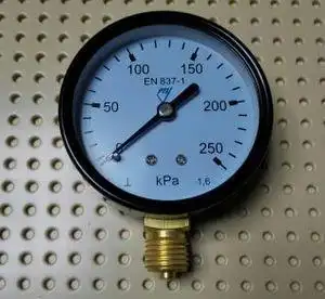 kpa压力表 压力表  y-60 0～250kpa 直径63mm 铜螺纹m14x1.5 径向
