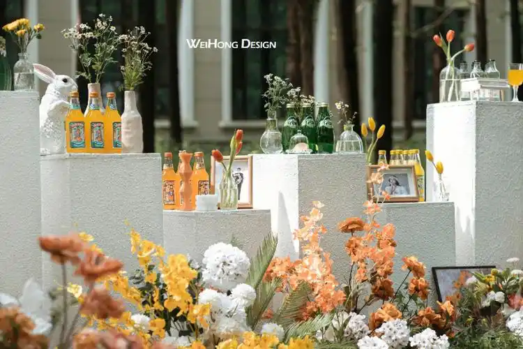 户外婚礼之甜品台布置细节