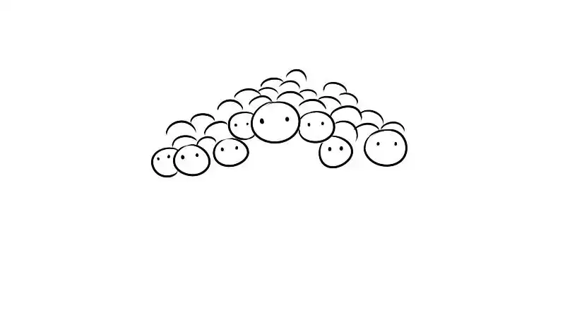 密密麻麻的人群简易画法