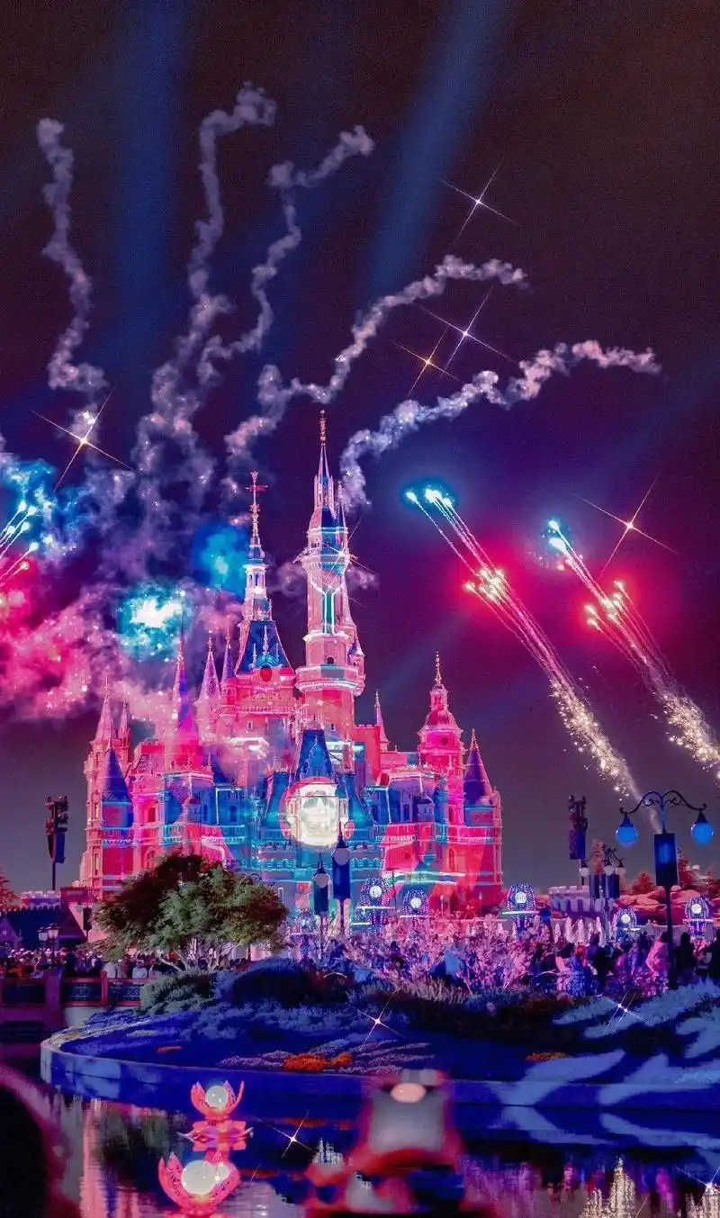 96迪士尼烟花 96梦幻城堡78 迪士尼城堡烟花图93可以直接