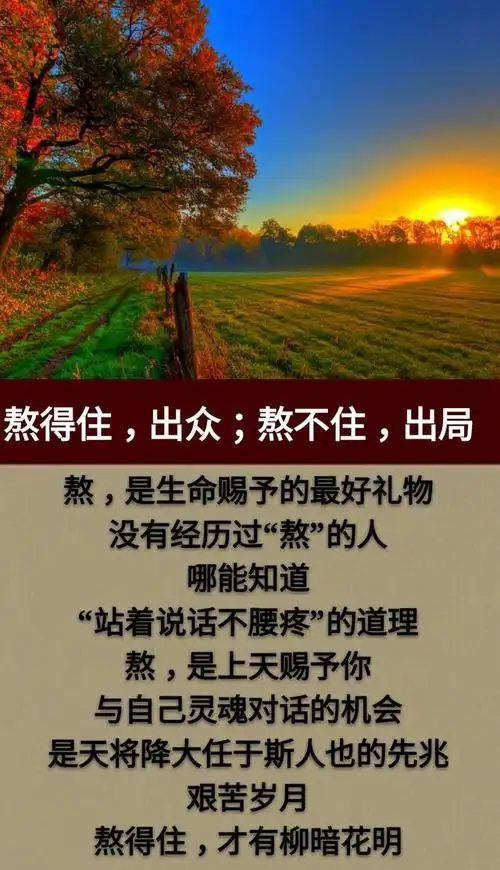 熬了一天又一天熬了一年又一年何年何月才能熬出头呀