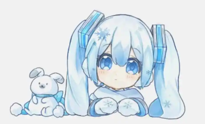 雪初音q的简笔画