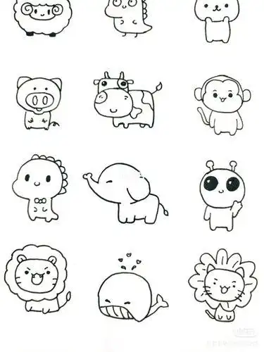 可爱动物简笔画有利孩子智力发展《疯狂动物城》里小动物简笔画等等