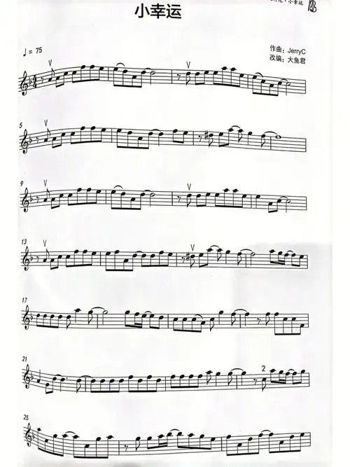 《小幸运》小提琴谱
