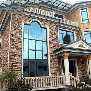 耐磨背景墙石灰外墙砖瓷砖农村自建房效果图室外别墅欧式仿古乡村