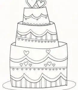 三层豪华生日蛋糕要如何画?生日蛋糕简笔画大全