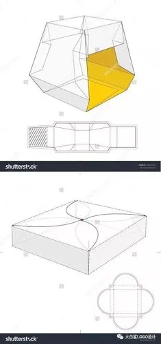 异形盒子包装展开图设计参考马
