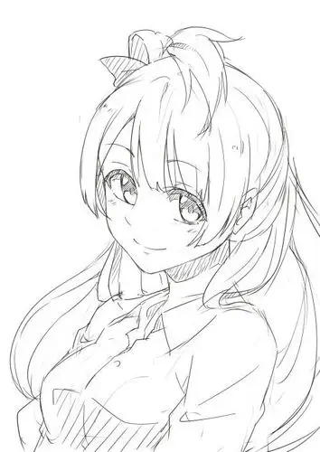 求动漫美少女图!临摹用的!