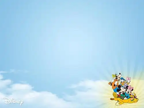 迪斯尼唐老鸭米老鼠背景ppt模板