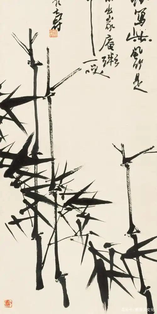 潘天寿《八哥盆景图》,一派冷峻孤傲之气跃然纸上!