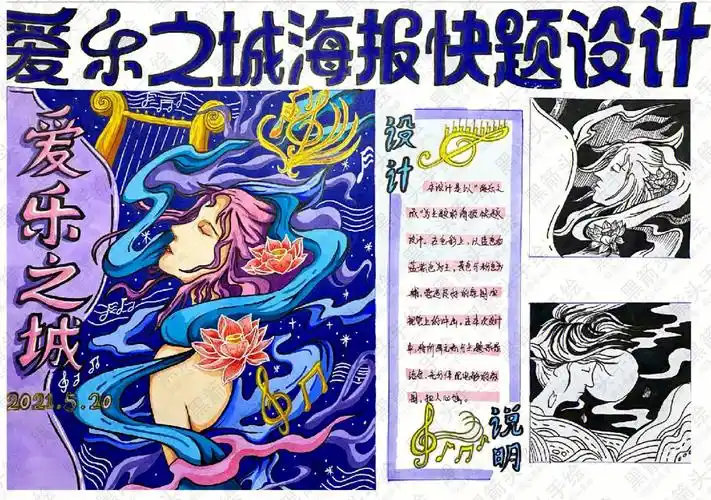 手绘分享视传设计考研手绘快题版面