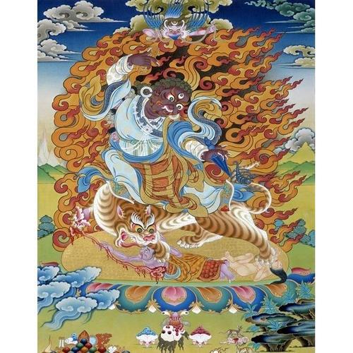 结缘画像密宗愤怒莲师咕如多杰卓勒图忿怒莲师唐卡佛像画相纸塑封