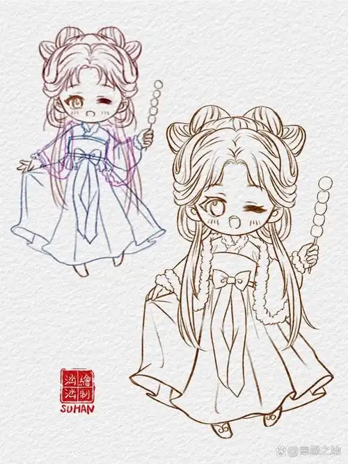 古风q版|十二花神系列之梅花 双11啦,新下单了一个笔记本电脑,现在的