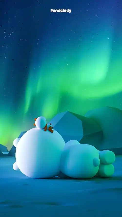 原创可爱卡通q版3d版 插画版壁纸 熊猫女孩天使系列|动漫|单幅漫画