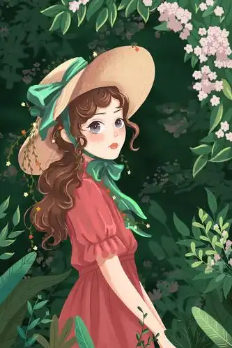 森系清新女孩|插画|插画习作|橘子瓣儿 - 临摹作品 - 站酷 (zcool)