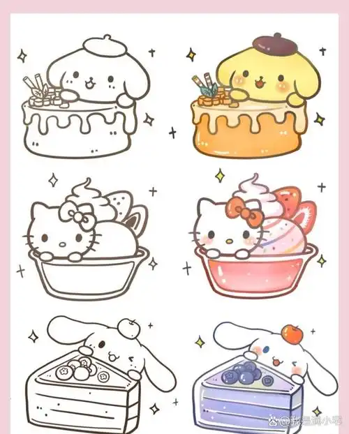 简笔画丨甜品系列丨三丽鸥