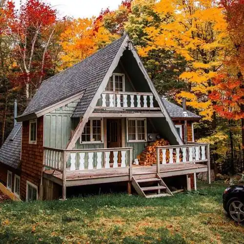 秋日森林里的小木屋 ins:amazing_world4u