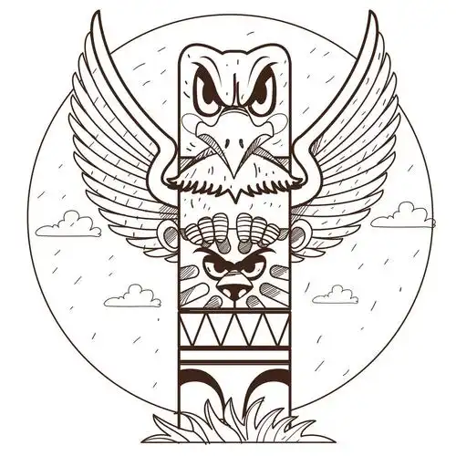 图腾,简单,标识,矢量,插画